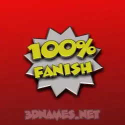 fanish in 100 Percent style - 3D name wallpaper