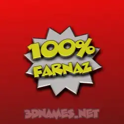 farnaz in 100 Percent style - 3D name wallpaper