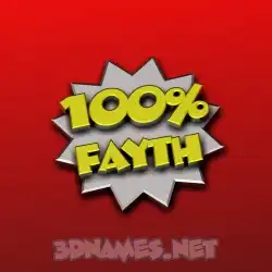fayth in 100 Percent style - 3D name wallpaper