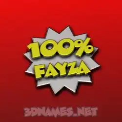 fayza in 100 Percent style - 3D name wallpaper