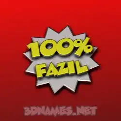 fazil in 100 Percent style - 3D name wallpaper