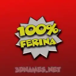 ferina in 100 Percent style - 3D name wallpaper