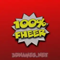 fheer in 100 Percent style - 3D name wallpaper