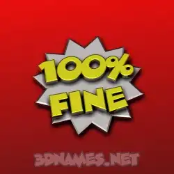 fine in 100 Percent style - 3D name wallpaper