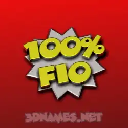 fio in 100 Percent style - 3D name wallpaper