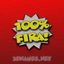 fira in 100 Percent style - 3D name wallpaper