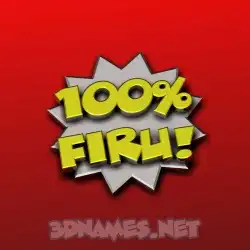 firu in 100 Percent style - 3D name wallpaper