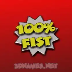 fist in 100 Percent style - 3D name wallpaper