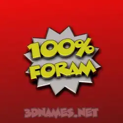 foram in 100 Percent style - 3D name wallpaper