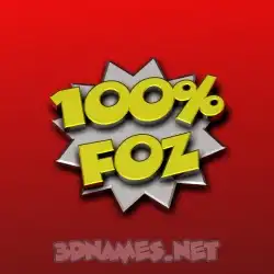 foz in 100 Percent style - 3D name wallpaper