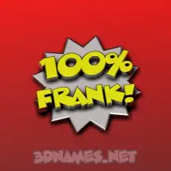 frank in 100 Percent style - 3D name wallpaper