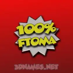 ftoma in 100 Percent style - 3D name wallpaper