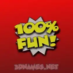 fun in 100 Percent style - 3D name wallpaper