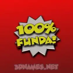 funda in 100 Percent style - 3D name wallpaper