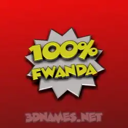 fwanda in 100 Percent style - 3D name wallpaper