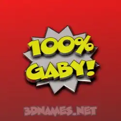 gaby in 100 Percent style - 3D name wallpaper
