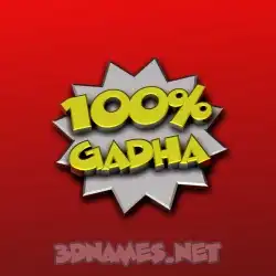gadha in 100 Percent style - 3D name wallpaper