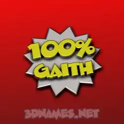 gaith in 100 Percent style - 3D name wallpaper