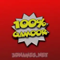 gamoor in 100 Percent style - 3D name wallpaper