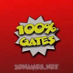 gates in 100 Percent style - 3D name wallpaper