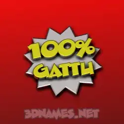 gattu in 100 Percent style - 3D name wallpaper