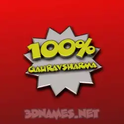 gauravsharma in 100 Percent style - 3D name wallpaper