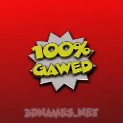 gawed in 100 Percent style - 3D name wallpaper