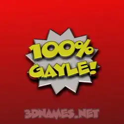 gayle in 100 Percent style - 3D name wallpaper