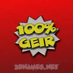 geir in 100 Percent style - 3D name wallpaper