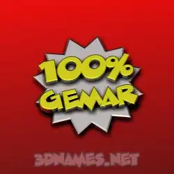 gemar in 100 Percent style - 3D name wallpaper