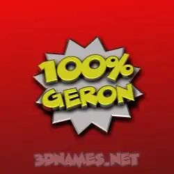 geron in 100 Percent style - 3D name wallpaper