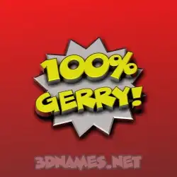 gerry in 100 Percent style - 3D name wallpaper
