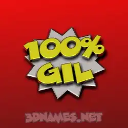 gil in 100 Percent style - 3D name wallpaper