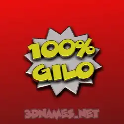 gilo in 100 Percent style - 3D name wallpaper