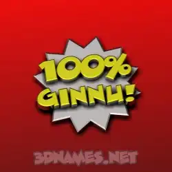ginnu in 100 Percent style - 3D name wallpaper