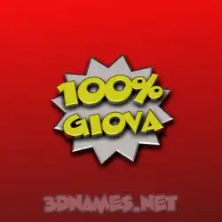 giova in 100 Percent style - 3D name wallpaper