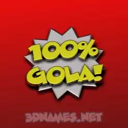 gola in 100 Percent style - 3D name wallpaper