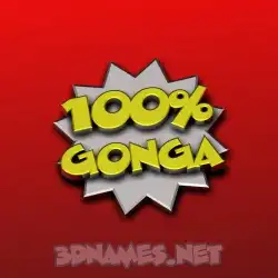 gonga in 100 Percent style - 3D name wallpaper