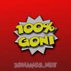 goni in 100 Percent style - 3D name wallpaper