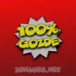 gozde in 100 Percent style - 3D name wallpaper