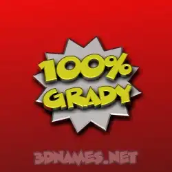 grady in 100 Percent style - 3D name wallpaper