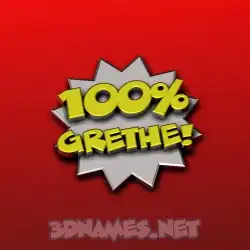 grethe in 100 Percent style - 3D name wallpaper