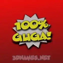 guga in 100 Percent style - 3D name wallpaper