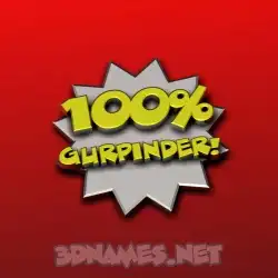 gurpinder in 100 Percent style - 3D name wallpaper