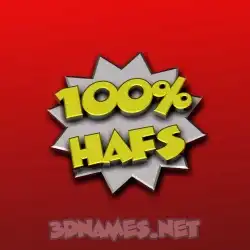 hafs in 100 Percent style - 3D name wallpaper