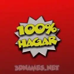 hagar in 100 Percent style - 3D name wallpaper