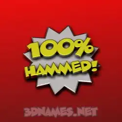 hammed in 100 Percent style - 3D name wallpaper
