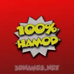 hamod in 100 Percent style - 3D name wallpaper