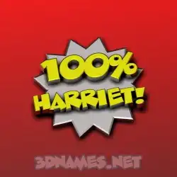 harriet in 100 Percent style - 3D name wallpaper