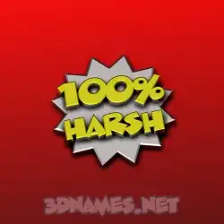 harsh in 100 Percent style - 3D name wallpaper